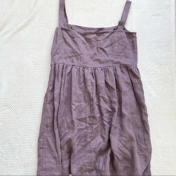 BALTIC BLOOM 100% LINEN DRESS SIZE XXL Boho Lagenlook Minimalist Modern - Picture 2 of 10